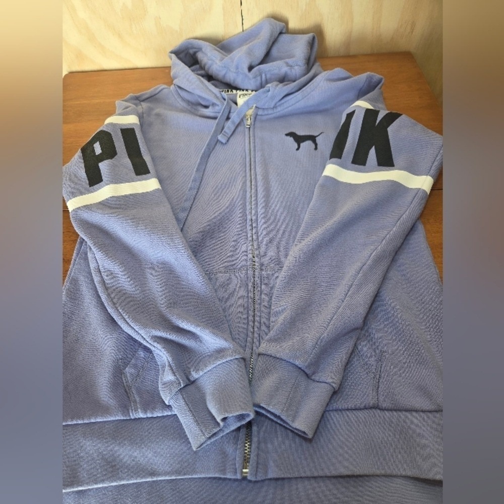 Victoria's Secret PINK Lavender Full Zip‎ Hoodie Women's Small